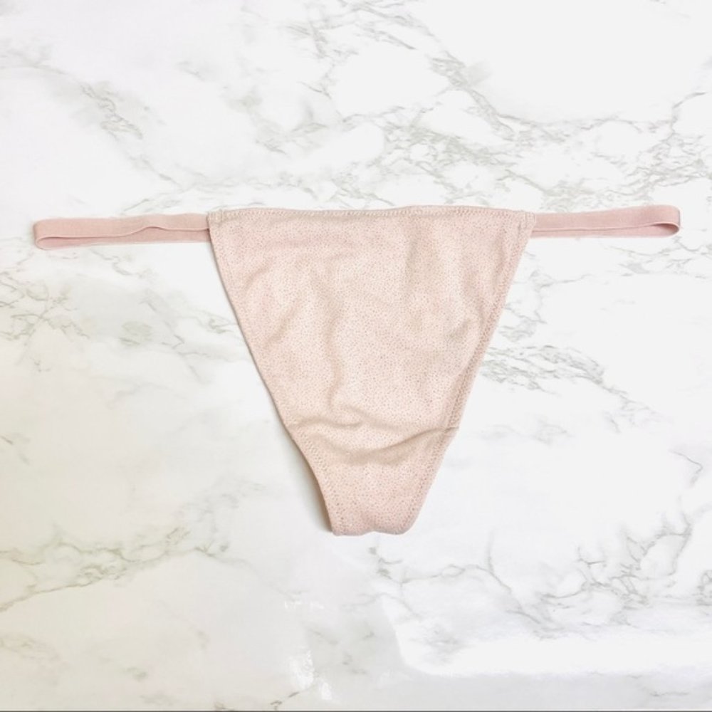 Victoria’s Secret Blush Glitter Thong String M